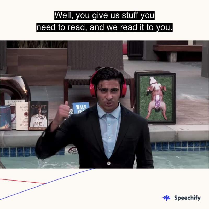 Speechify Facebook ad